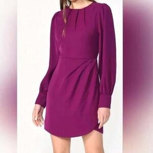 NWT Adelyn Rae Edna Draped Mini Dress Orchid Purple Size Large $198